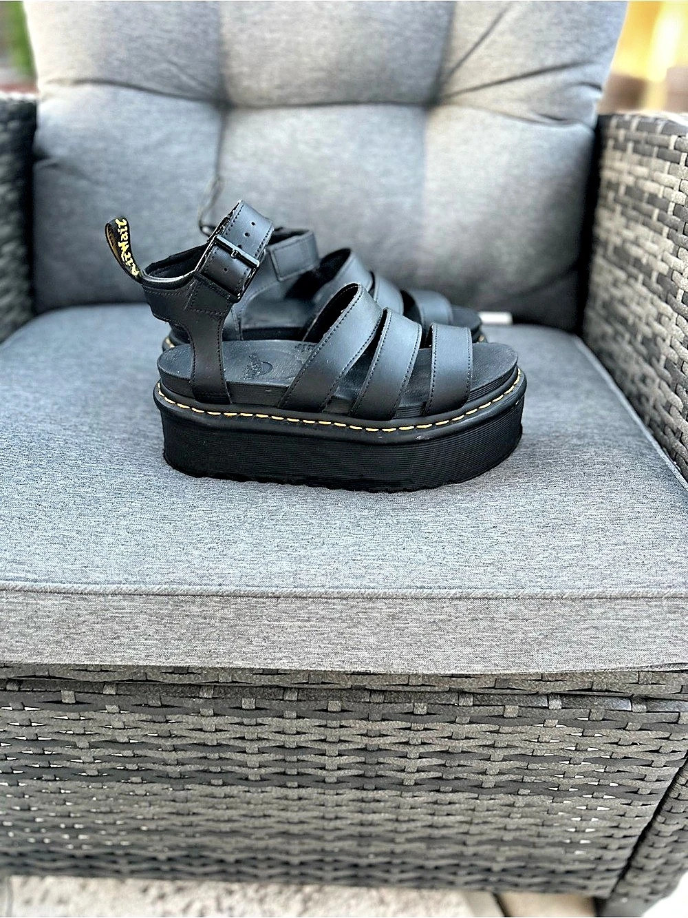 Dr. Martens Voss Quad Platform Strap Sandals Black Platform Sandals